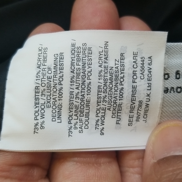 J Crew Black & White Tweed Moto Jacket Blazer sz 10 - Picture 7 of 8